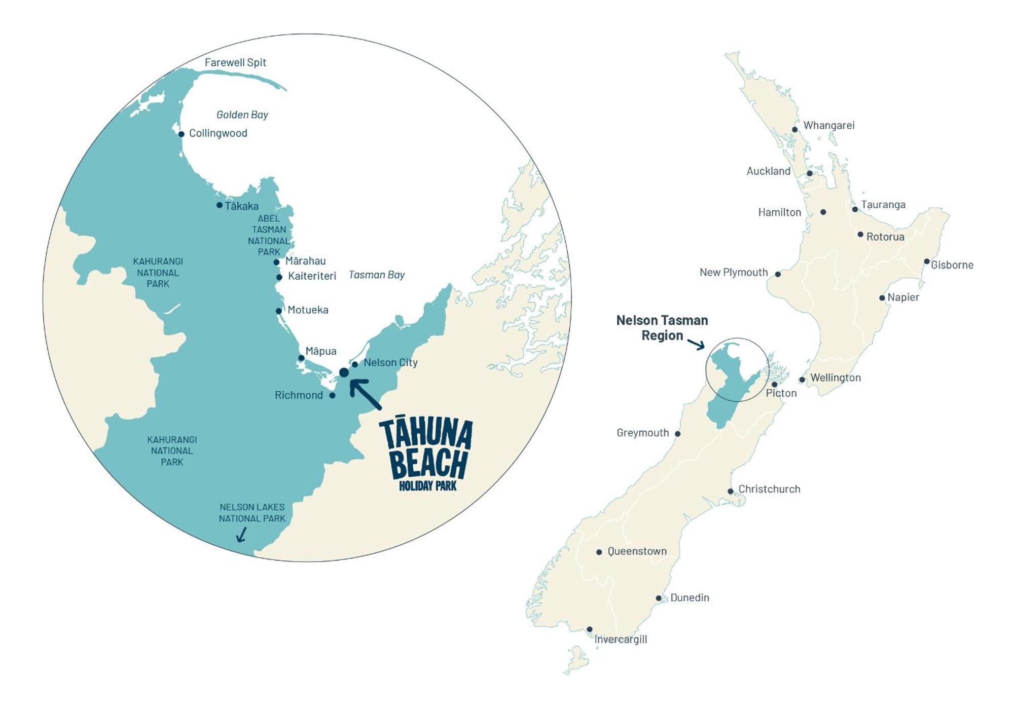 Tahuna Beach Holiday Park Nelson Exterior photo